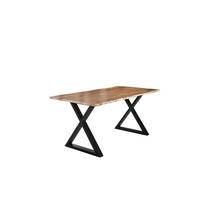 ESSTISCH LUBIN - Beige/Schwarz, Holz/Metall (85/160/77cm) - SAM