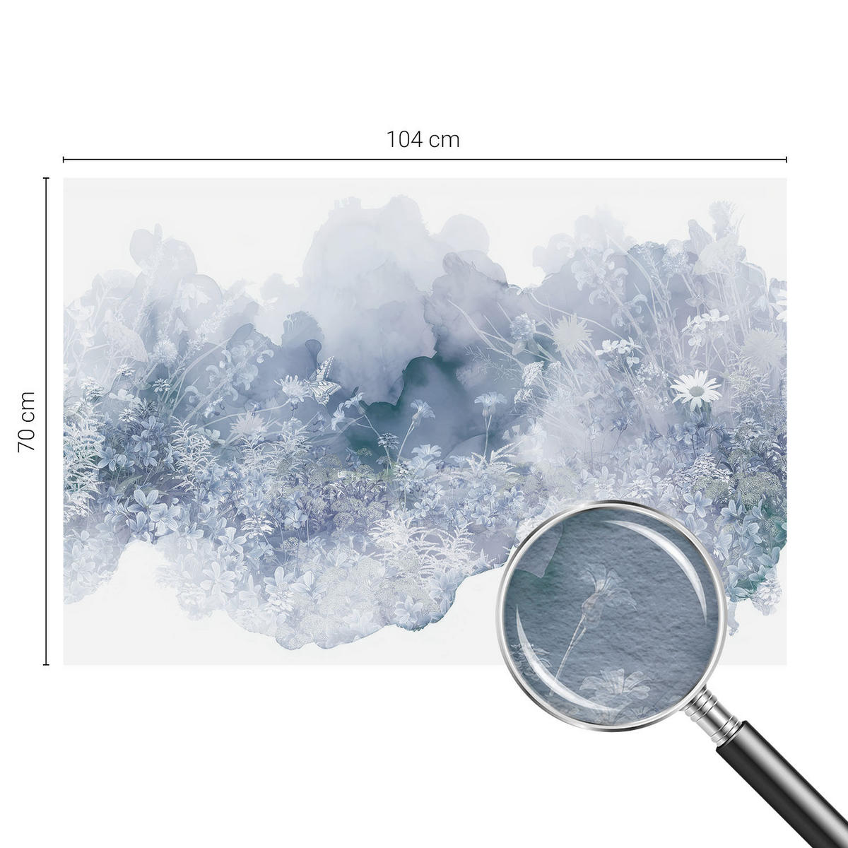 FOTOTAPETE 104x70 cm - Blumenwiese - Gelb, Textil (104/70cm) - Wallfluent