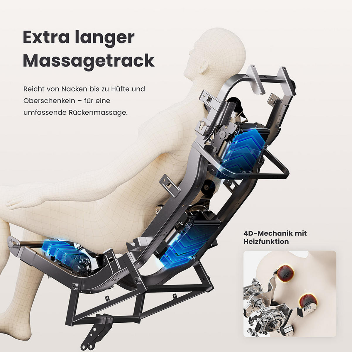 MASSAGESESSEL KAUFEN ALVINA - Beige - Beige, Kunststoff (76.7/157/116cm) - Home Deluxe