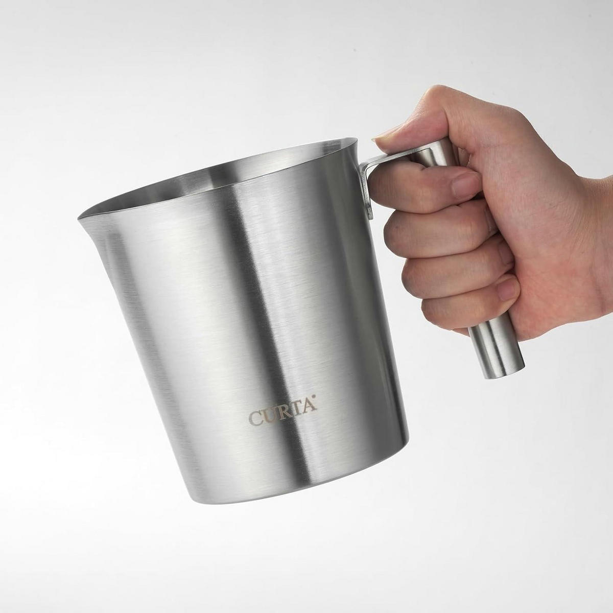 MESSBECHER Edelstahl 1000 ml - Silberfarben, Metall (1L)