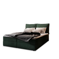 BOXBETT LENTE 180x200 cm mit Matratze und Topper - Grün - Grün, Holz (180/200cm) - MASSENO