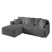 ECKSOFA Ottomane links LONLI-L 251x189x68 Dunkelgrau Cord - Dunkelgrau, Holzwerkstoff/Kunststoff (251/189cm) - ALTDECOR