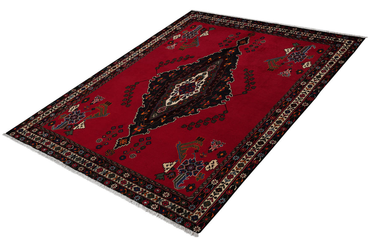 ORIENTTEPPICH handgeknüpft Afshar Rot 216/164 cm Schurwolle - Rot, Textil (164/216cm) - Looma