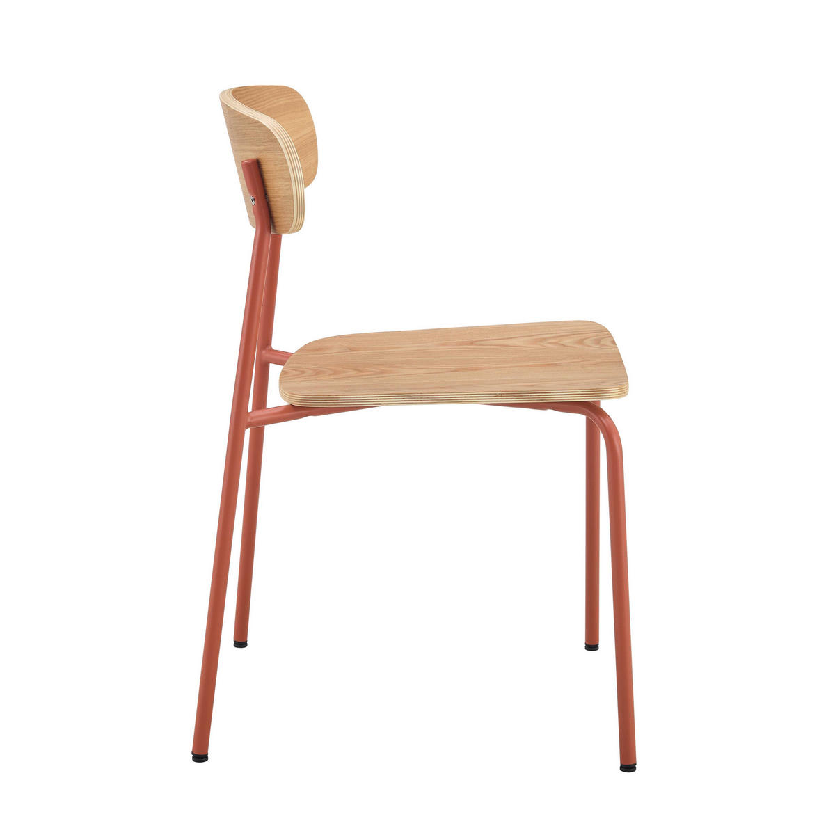 STUHL 2-tlg., Orange - Orange, Metall (46/78/52cm) - Oviala