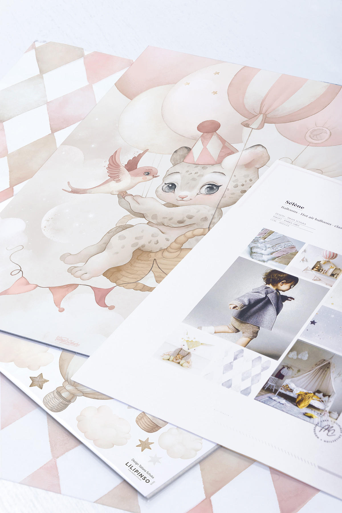 POSTER Geparden-Reise, 30x40 cm - Pink, Papier (30/1/40cm) - Lilipinso