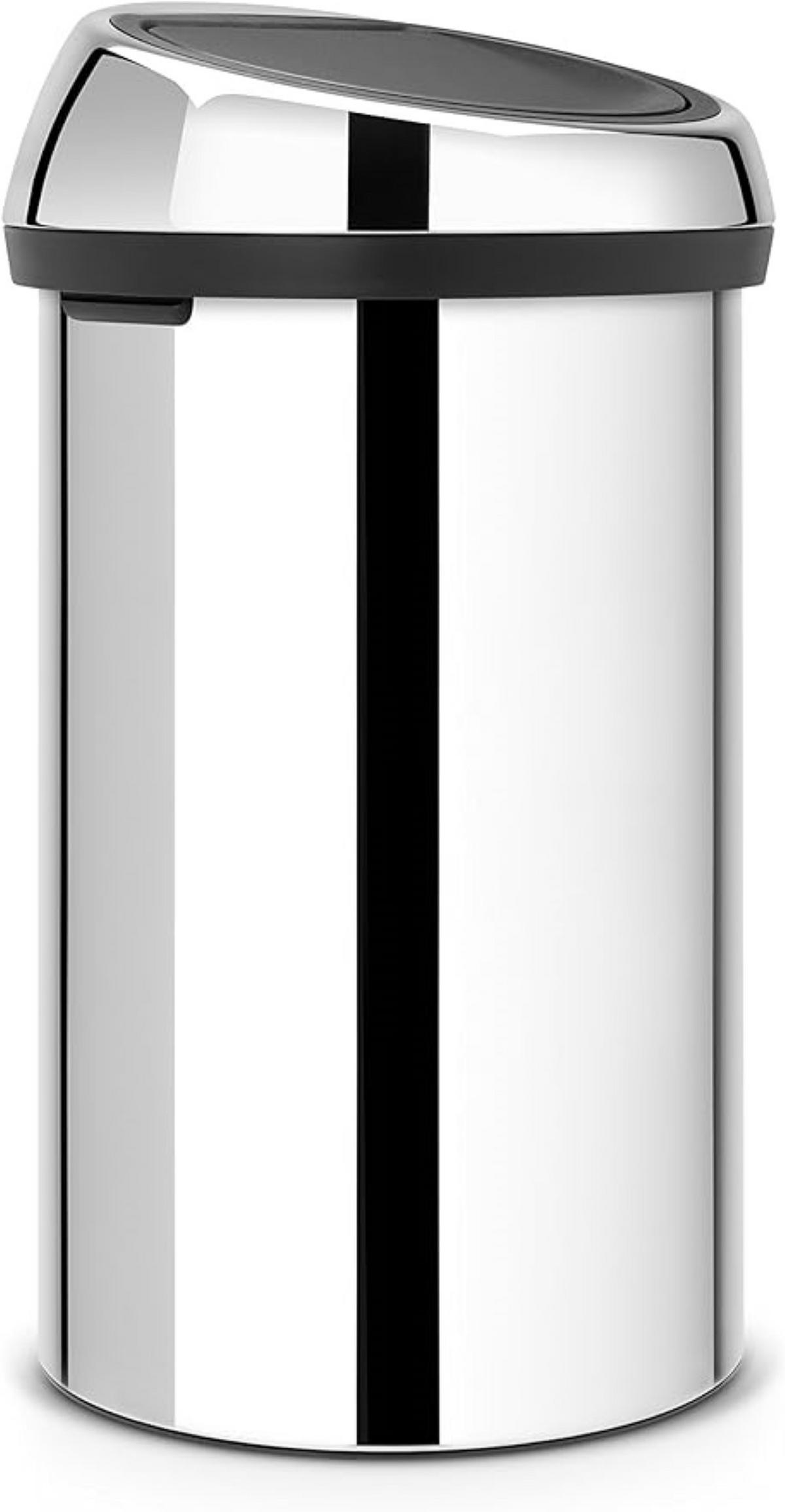 MÜLLEIMER Mit Soft Touch Öffnung 60 Liter 71x40x40 cm Metall Edelstahl - Grau, Metall (40/71/40cm) - PROREGAL