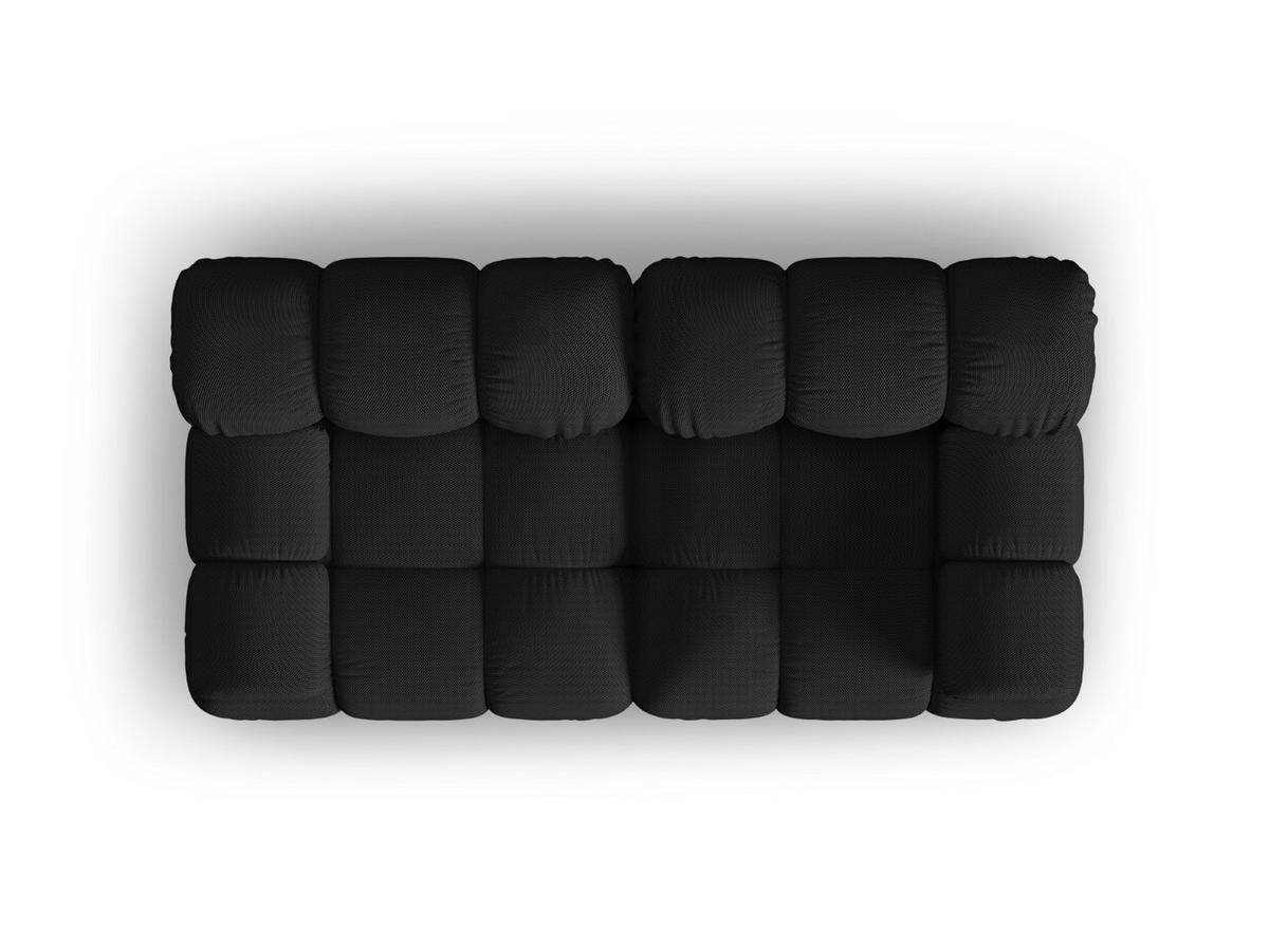 SOFA modular Bellis aus 3D-Stoff schwarz 2 Sitzplätze - Schwarz, Textil (94/70/188cm) - Micadoni