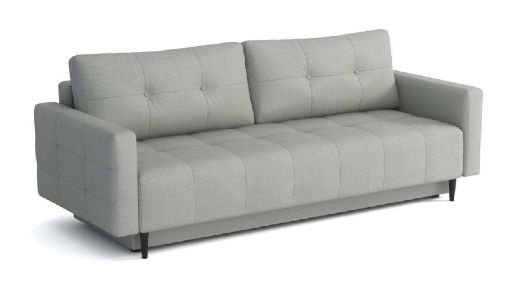 SOFA Grau RIS Ausziehbar - Grau, Textil (222/86/93cm) - Sepro Meble