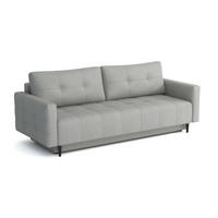SOFA Grau RIS Ausziehbar - Grau, Textil (222/86/93cm) - Sepro Meble