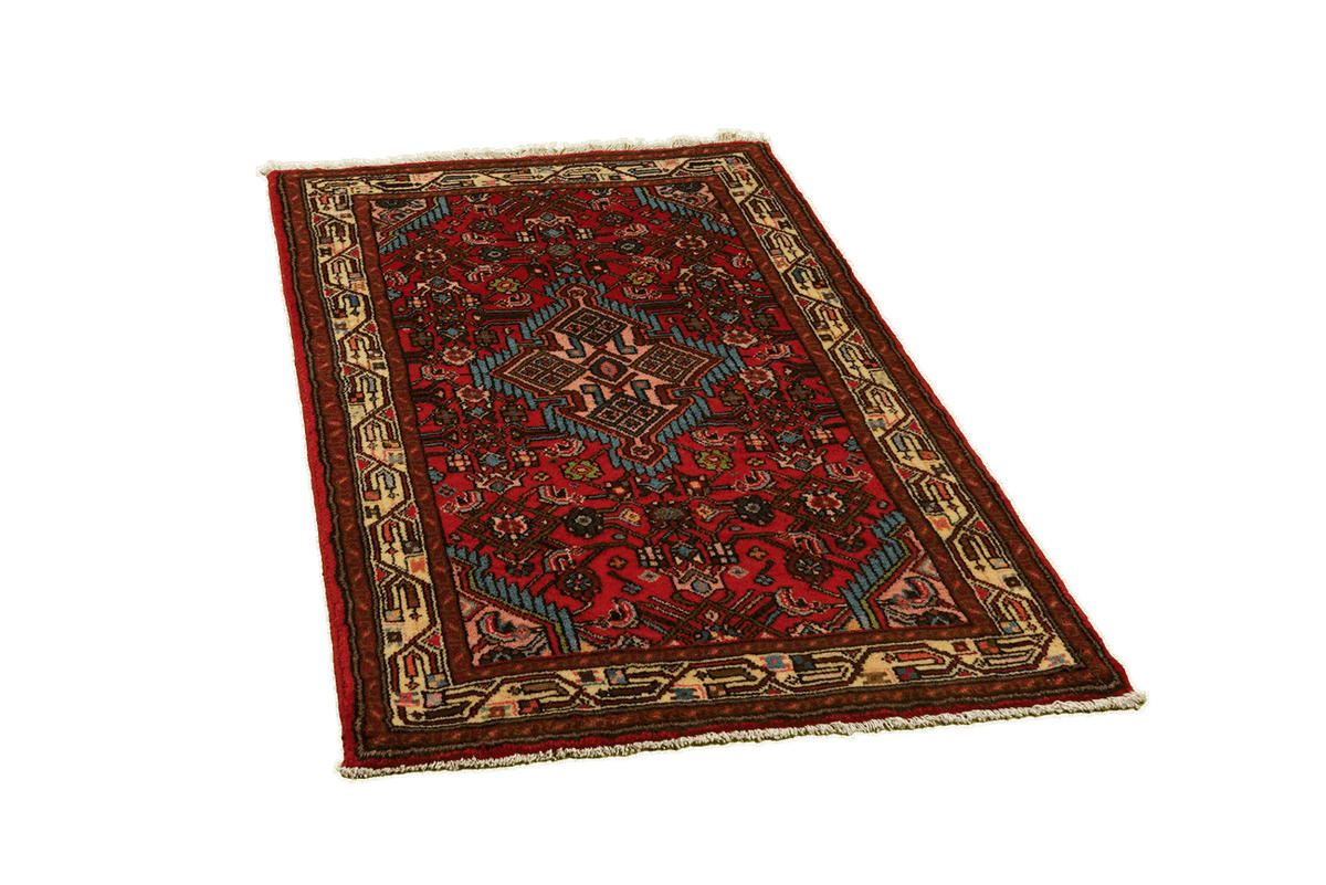TEPPICH Assadabad Rot 129/80 cm Schurwolle - Rot, Textil (80/129cm) - Looma