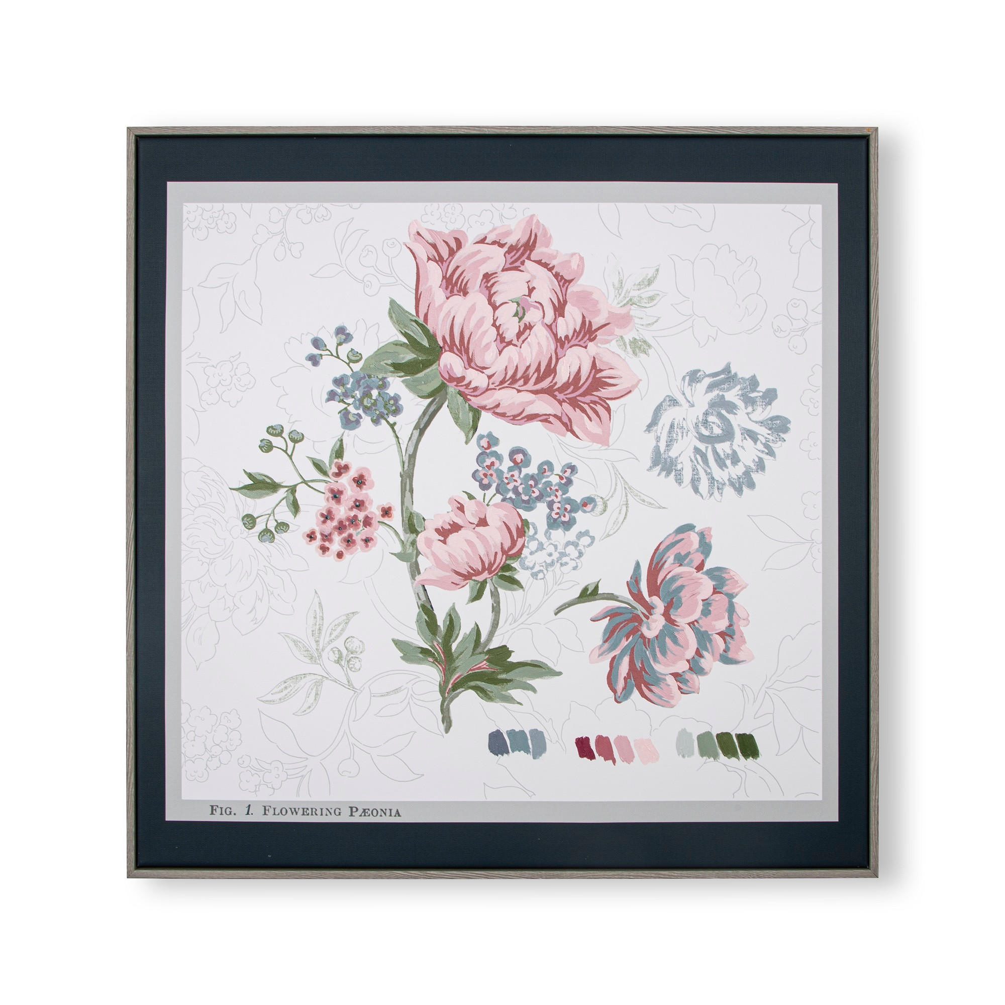 LEINWANDBILD Floral - 60x60cm - Multicolor, Holzwerkstoff (60/1cm) - LAURA ASHLEY