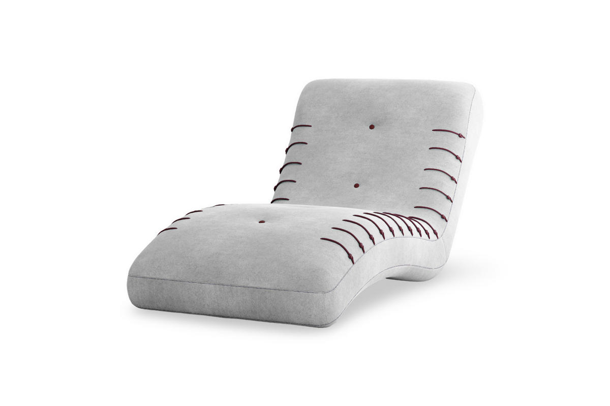 CHAISELONGUE SPLINE - Hellgrau, Holzwerkstoff (83/80/172cm) - Möblo