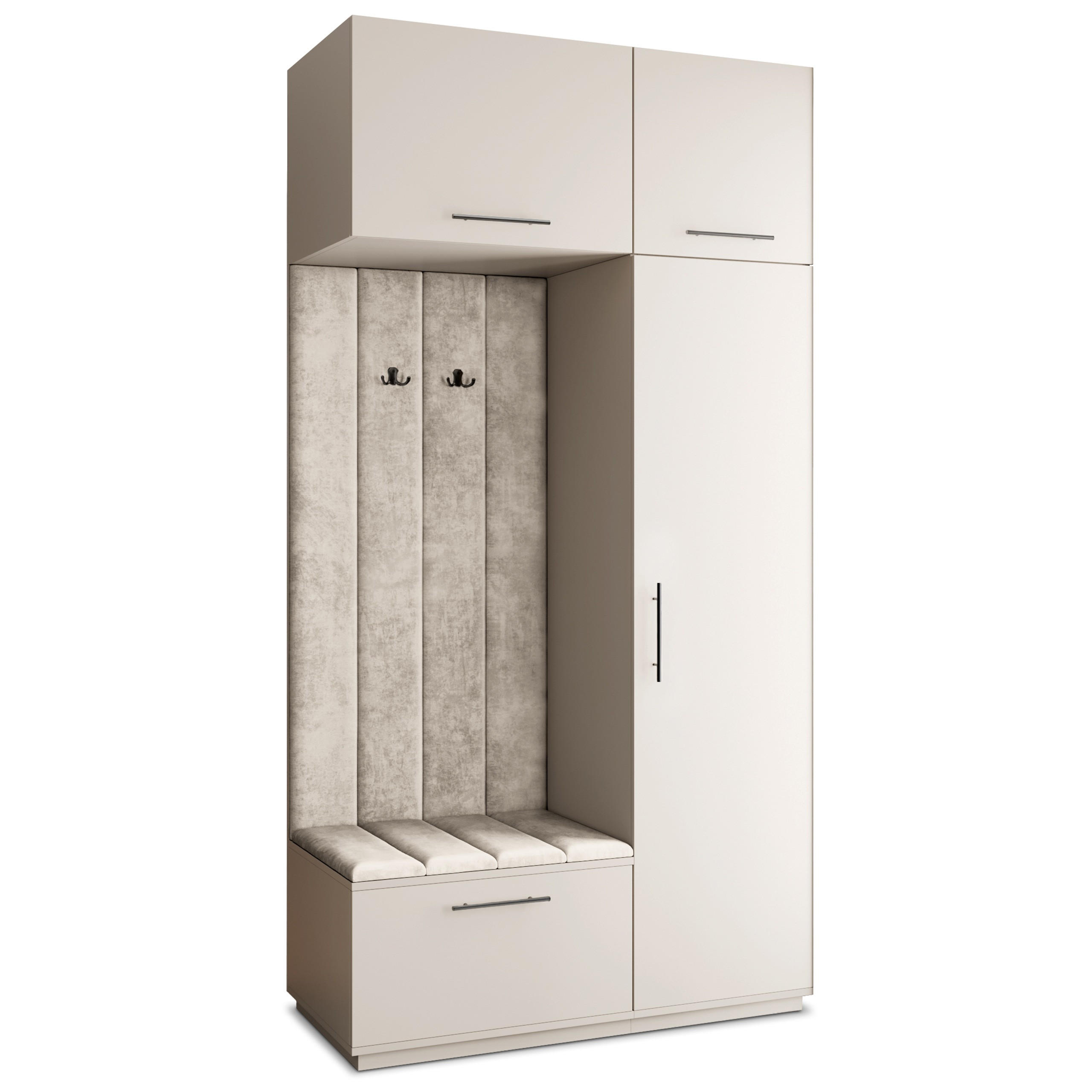 Masseno Garderobenschrank Kaschmir, Beige 120x240x60 cm