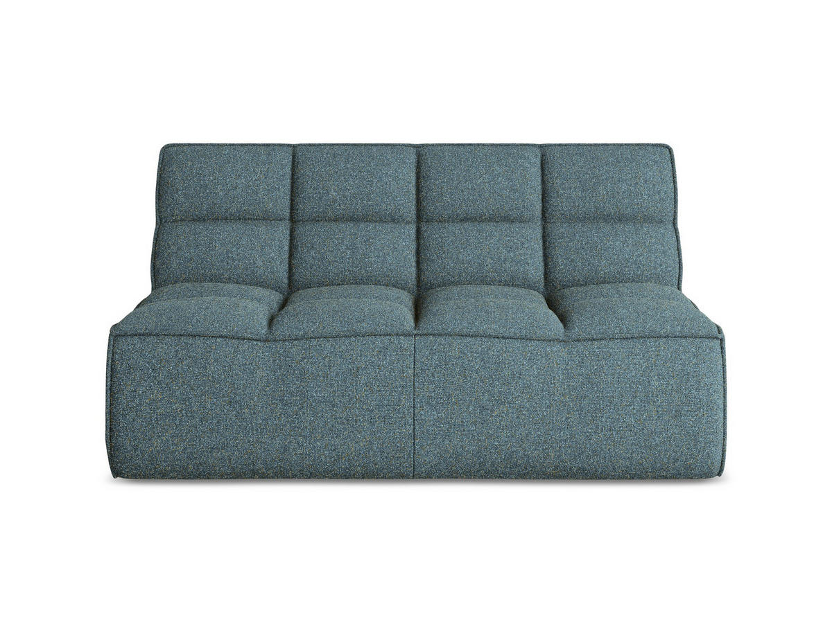 2-SITZER-SOFA Strukturstoff Stoff Blau - Blau/Blaugrau, Kunststoff/Textil (160/75/93cm) - Makamii
