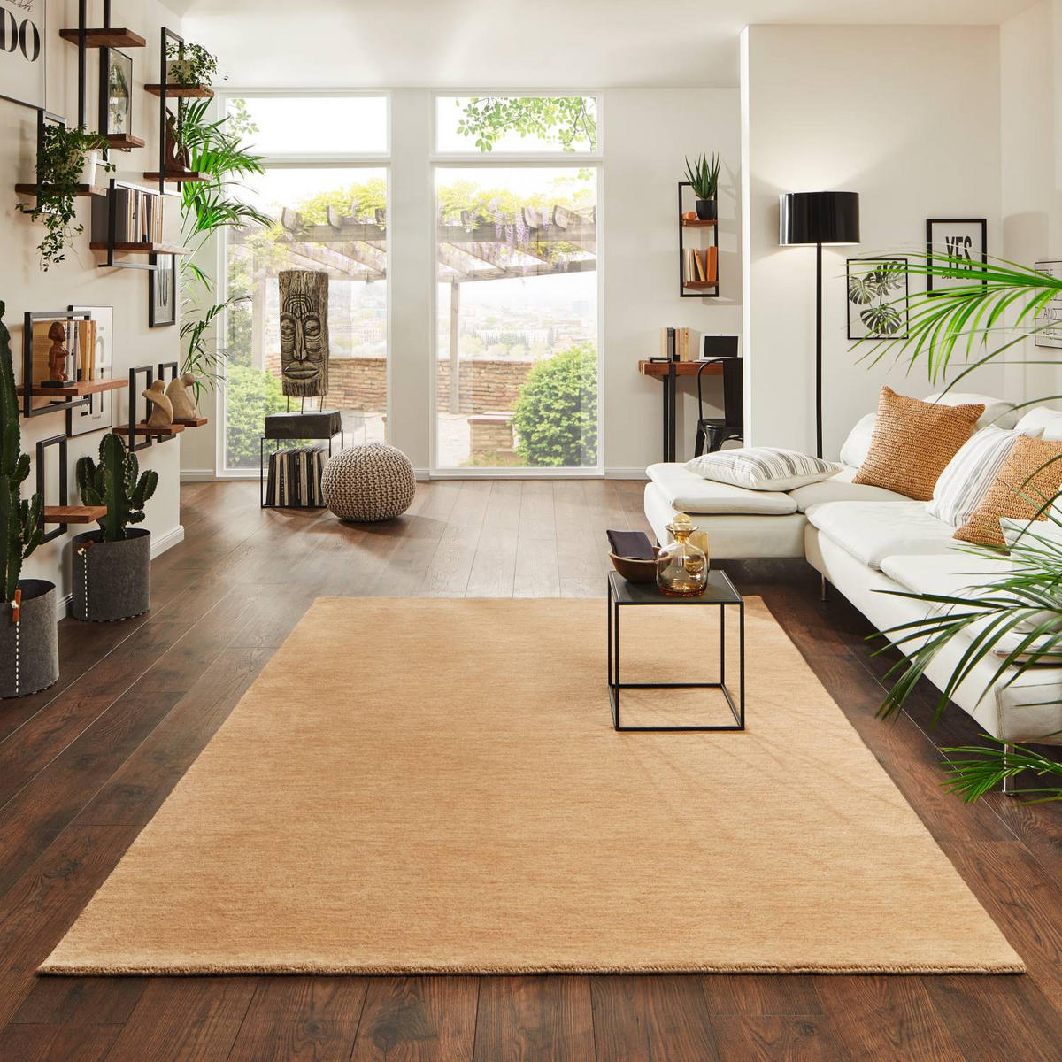 WOLLTEPPICH 70/140 cm Jaipur - Beige, Naturmaterialien (70/140cm) - Steffensmeier