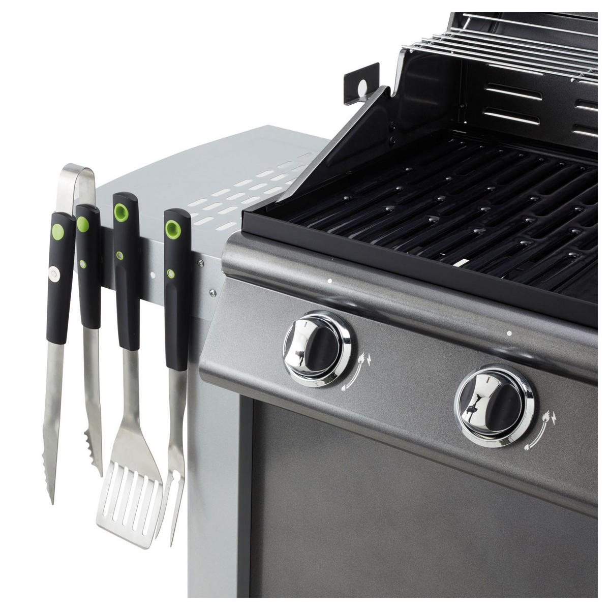 GRILLZUBEHÖR 3er-Set - Grau, Metall (47cm) - Cook'in Garden