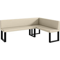 ECKBANK TONI_U - Creme, Leder (142/196cm) - Meblini