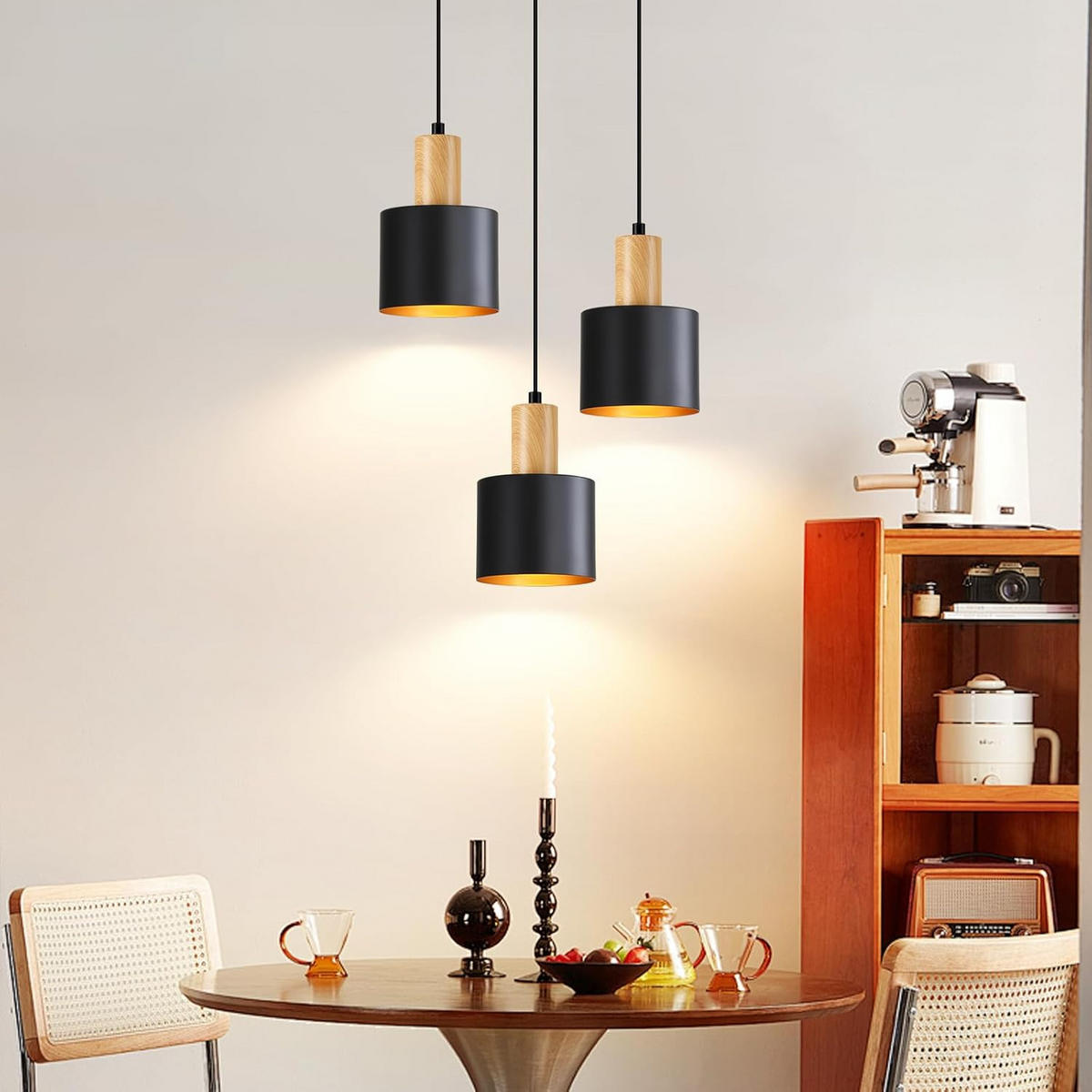 LED PENDELLEUCHTE COLEMAN Ⅲ 22/22/174 cm - Schwarz, Metall (22/22/174cm) - Nettlife