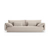 SOFA Torino aus strukturiertem Stoff leichtes beige 4 Sitzplätze - Creme, Textil (250/83/103cm) - Micadoni