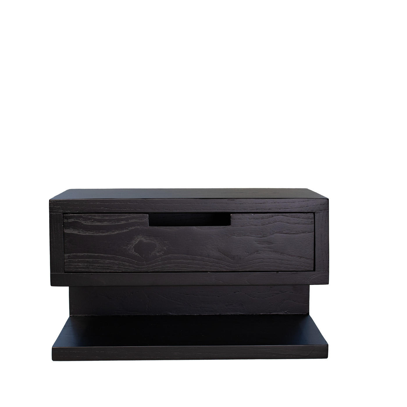 NACHTTISCH mit Schublade aus Holz 35x85x20cm, schwarz - Schwarz, Holz (35/20/20cm) - Giga Meubel