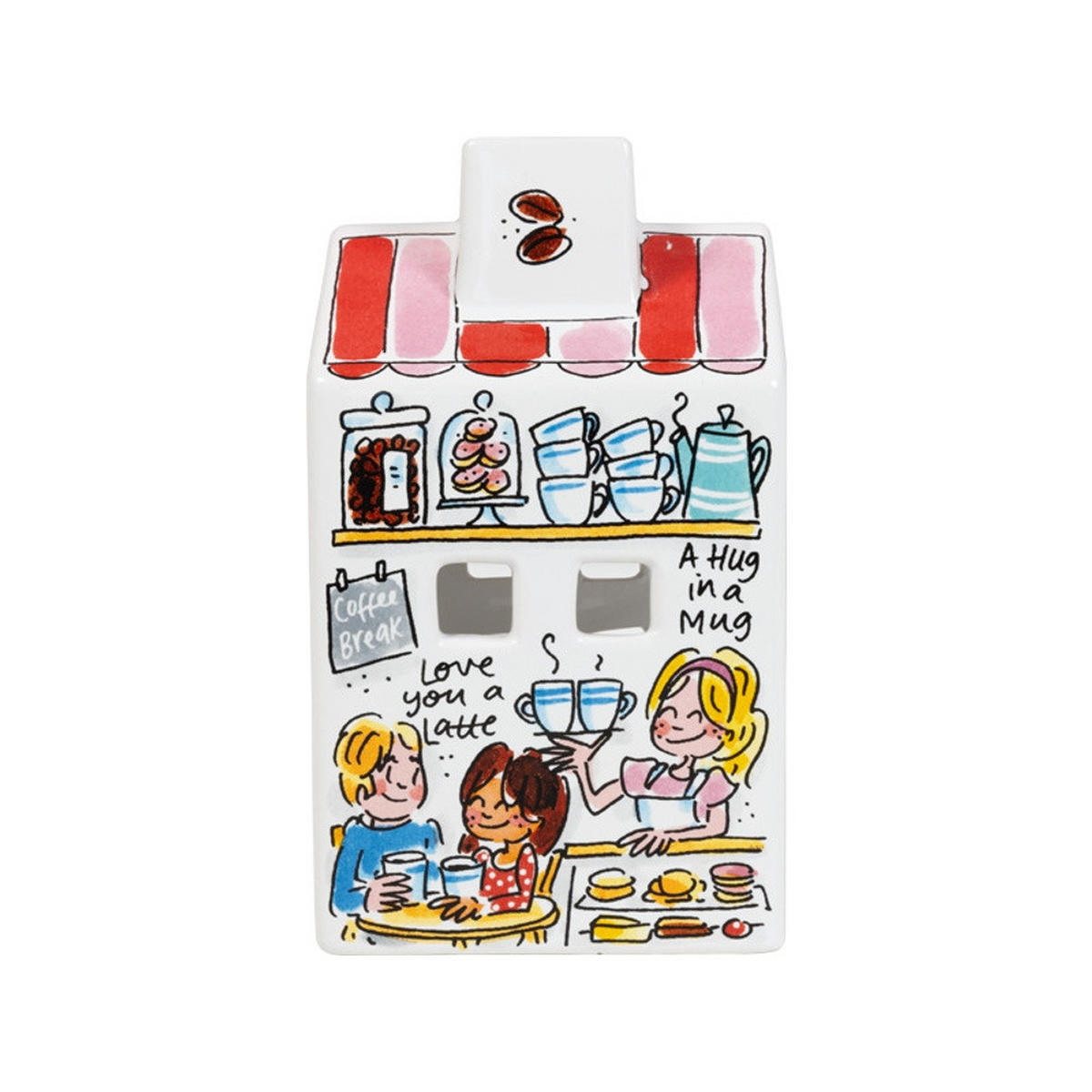 TEELICHTHALTER Blond x Senseo in Bunt - 14,5cm - Multicolor, Keramik (8.5/14.5/8.3cm) - Blond Amsterdam