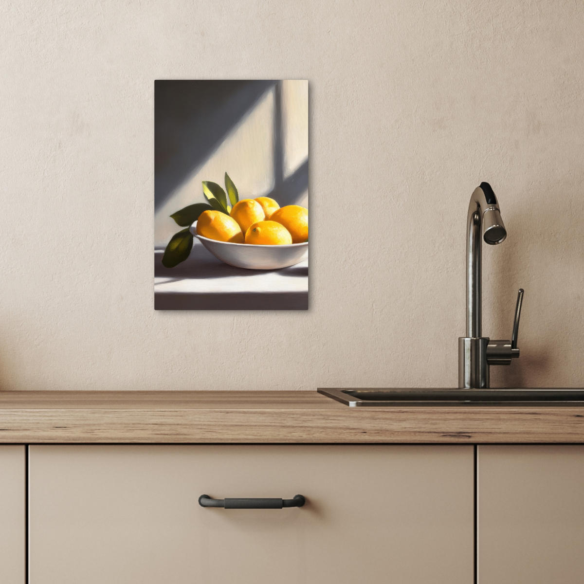 LEINWANDBILD Zitronen - Stilleben - Gelb 20x30 cm - Gelb, Textil (20/30cm) - MuchoWow