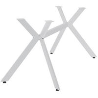 TISCHBEIN eckig 155/71/72 cm Metall Weiß - Weiß, Metall (155/72/71cm) - CLP