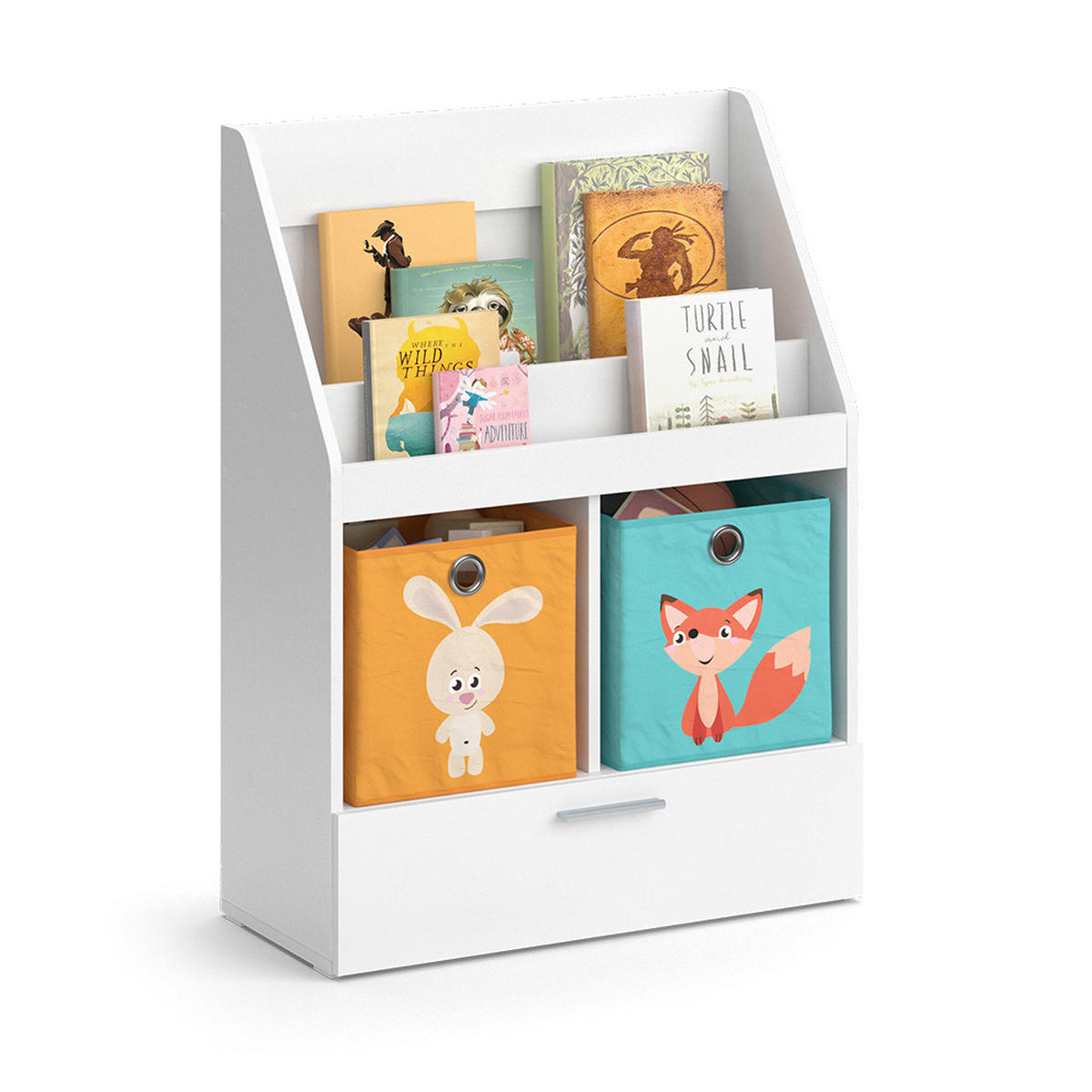 DĚTSKÁ POLIČKA Luigi Bílá - bílá, kompozitní dřevo (72/96.2/31.2cm) - Vicco