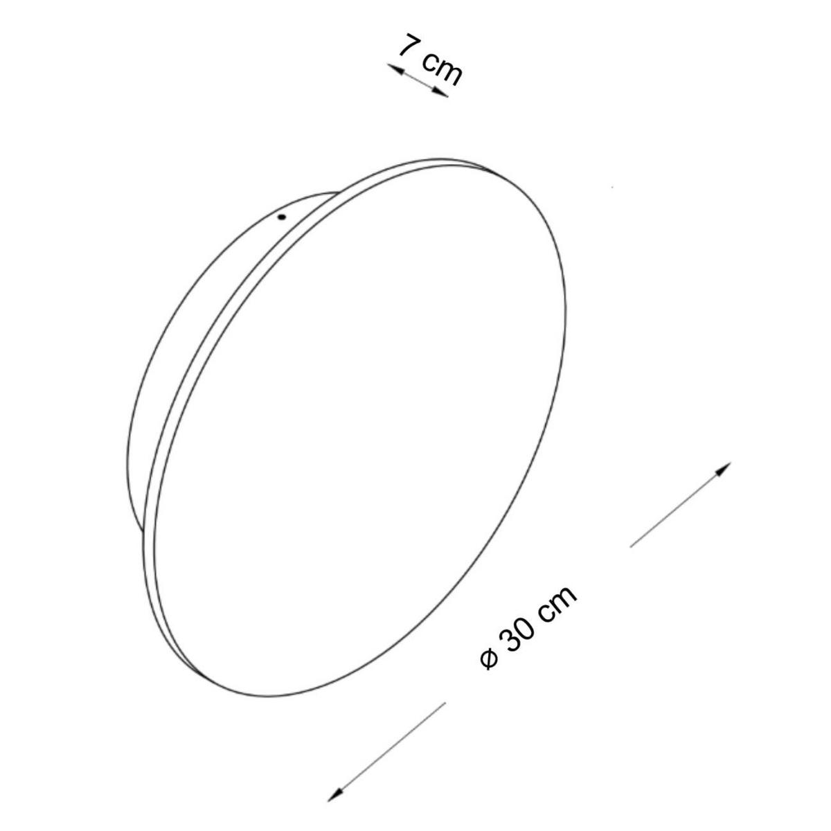 WANDLEUCHTE Lunar, Weiß, 7cm - Weiß, Metall (30/30/7cm) - KOSILUM