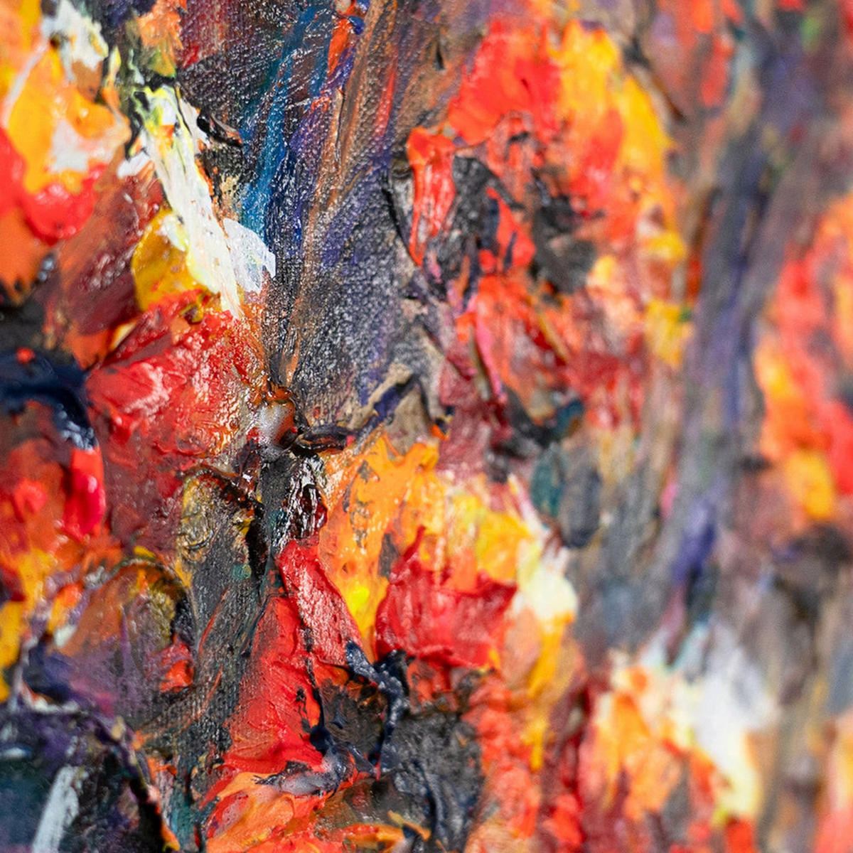 GEMÄLDE Sonnige Mohnblumen auf Keilrahmen 115x50 cm - Rot, Holz (115/50cm) - YS-art gallery