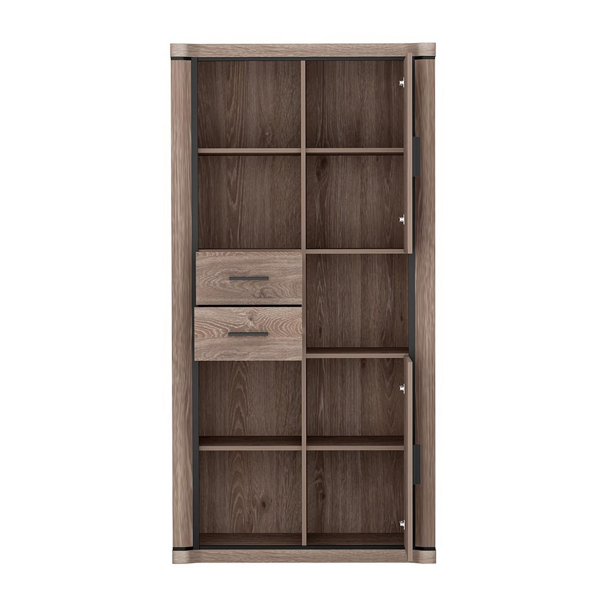 REGAL Dallas D-23 97 x 192 x 45 cm Trüffeleiche - Trüffeleichefarben, Holzwerkstoff/Kunststoff (97/192/45cm) - Koseto
