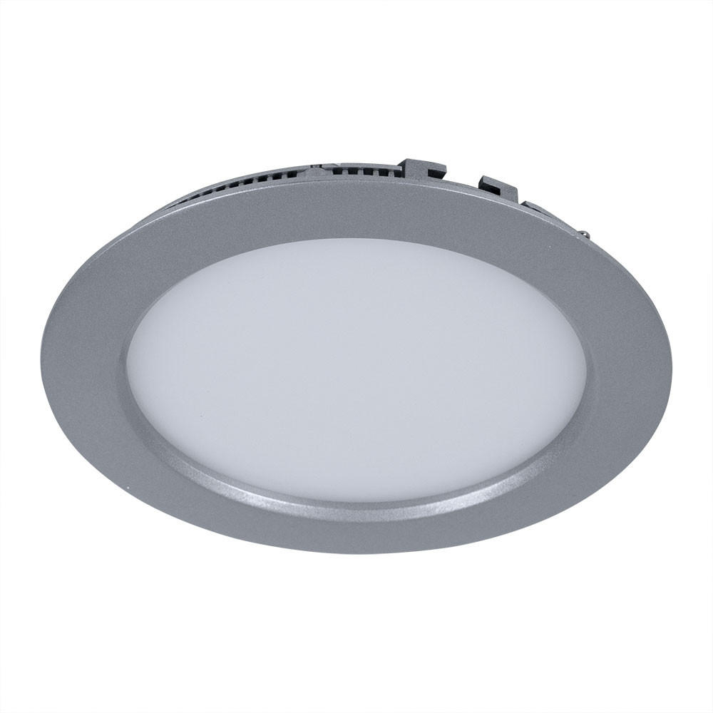 LED DECKENLEUCHTE Silber Einbau Panel 18 cm - Silberfarben, Metall (18/18/1.7cm) - ETT