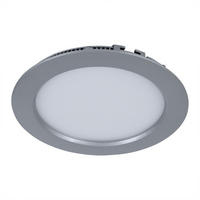 LED DECKENLEUCHTE Silber Einbau Panel 18 cm - Silberfarben, Metall (18/18/1.7cm) - ETT