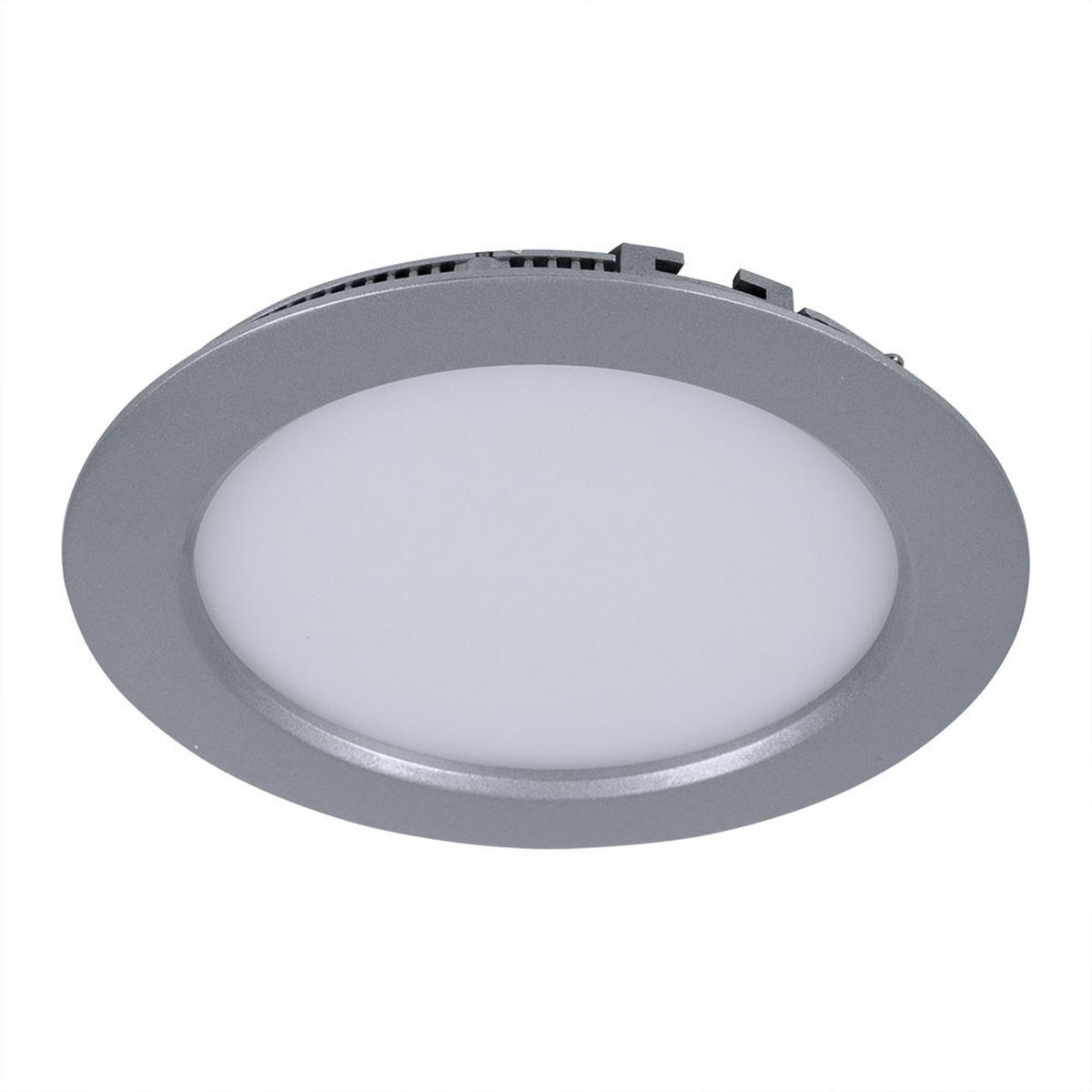 LED DECKENLEUCHTE Silber Einbau Panel 18 cm - Silberfarben, Metall (18/18/1.7cm) - ETT
