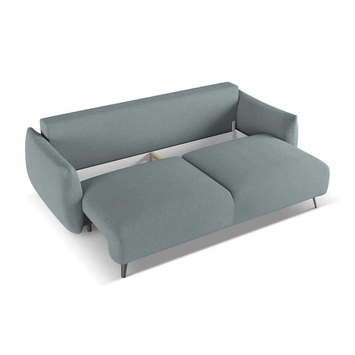 3-SITZER SOFA mit Schlaffunktion Chenille Stoff Blau - Blau/Blaugrau, Textil/Metall (230/86/105cm) - LaMiaSofa