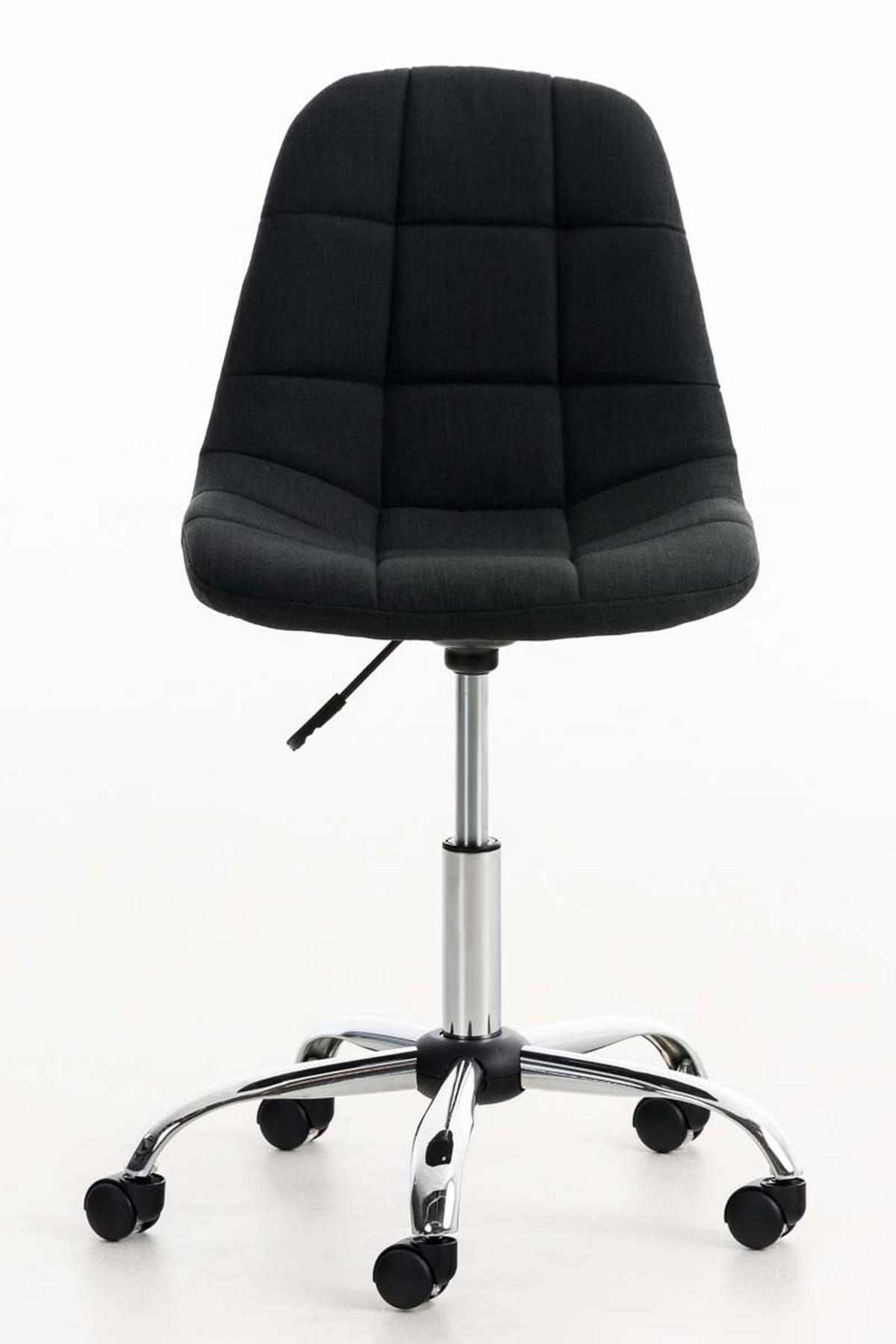 BÜROSTUHL Emily, Stoff Schwarz - Schwarz, Textil/Metall (55/91/55cm) - TPFLiving