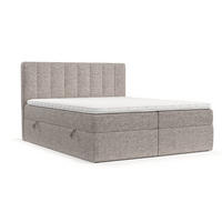 BOXBETT Bari 140/200 cm Beige im Neve Stoff - Beige, Holz/Holzwerkstoff (140/200cm) - AltaBeds