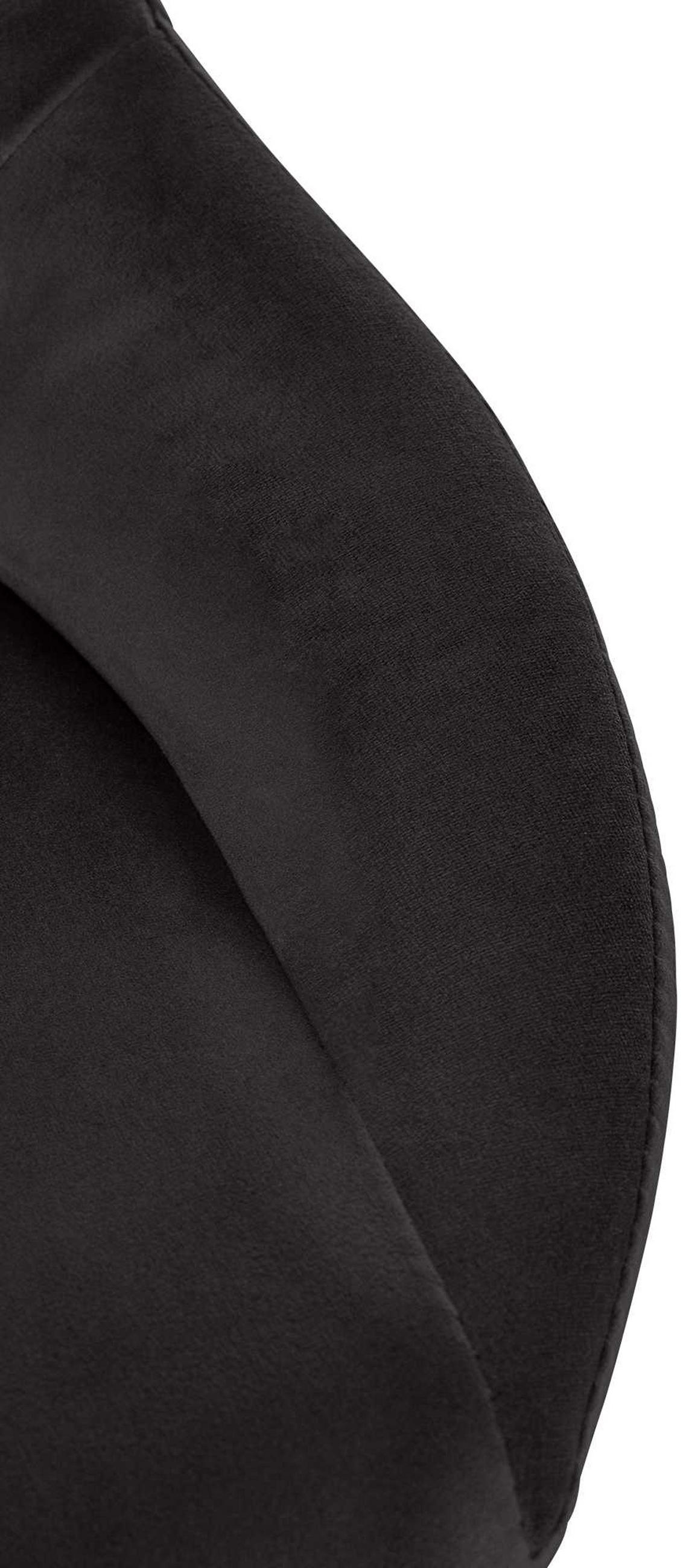 BARHOCKER Milos Samt chrom schwarz - Chromfarben/Schwarz, Textil/Metall (47/106/48cm) - TPFLiving