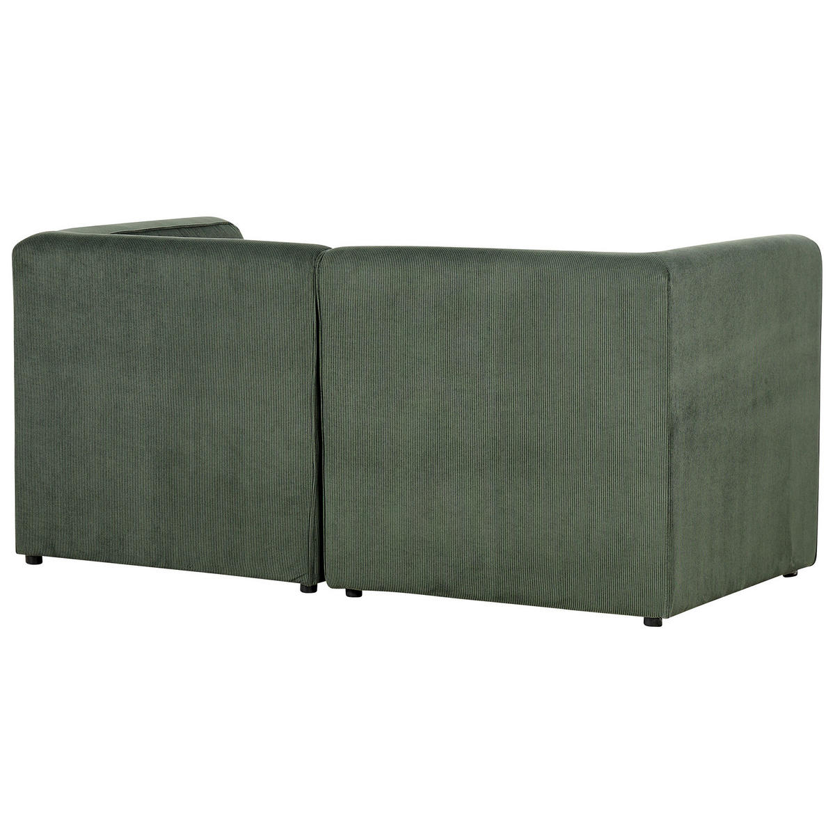 2-SITZER-SOFA Cord dunkelgrün Lemvig - Grün, Textil (166/78/83cm) - Beliani