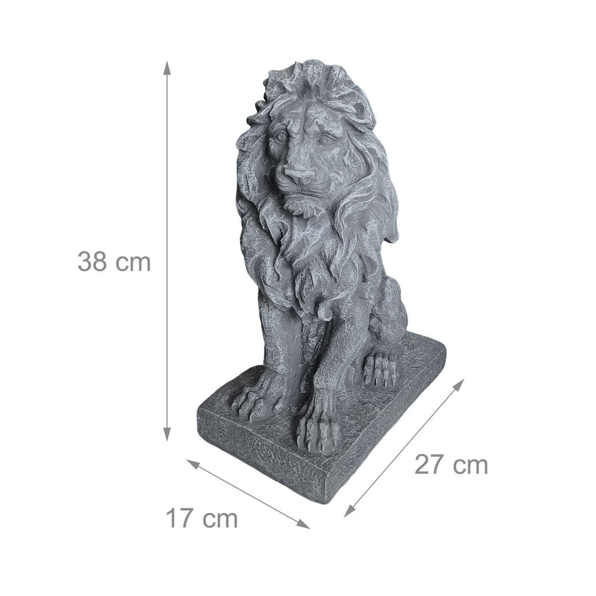 SOCHA leva - sivá, plast (17/38/27cm) - Relaxdays