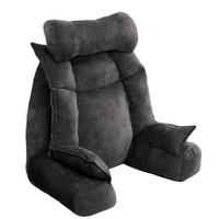 RÜCKENSTÜTZKISSEN Verstellbar Grau - Grau, Textil (92/56cm) - Vercart