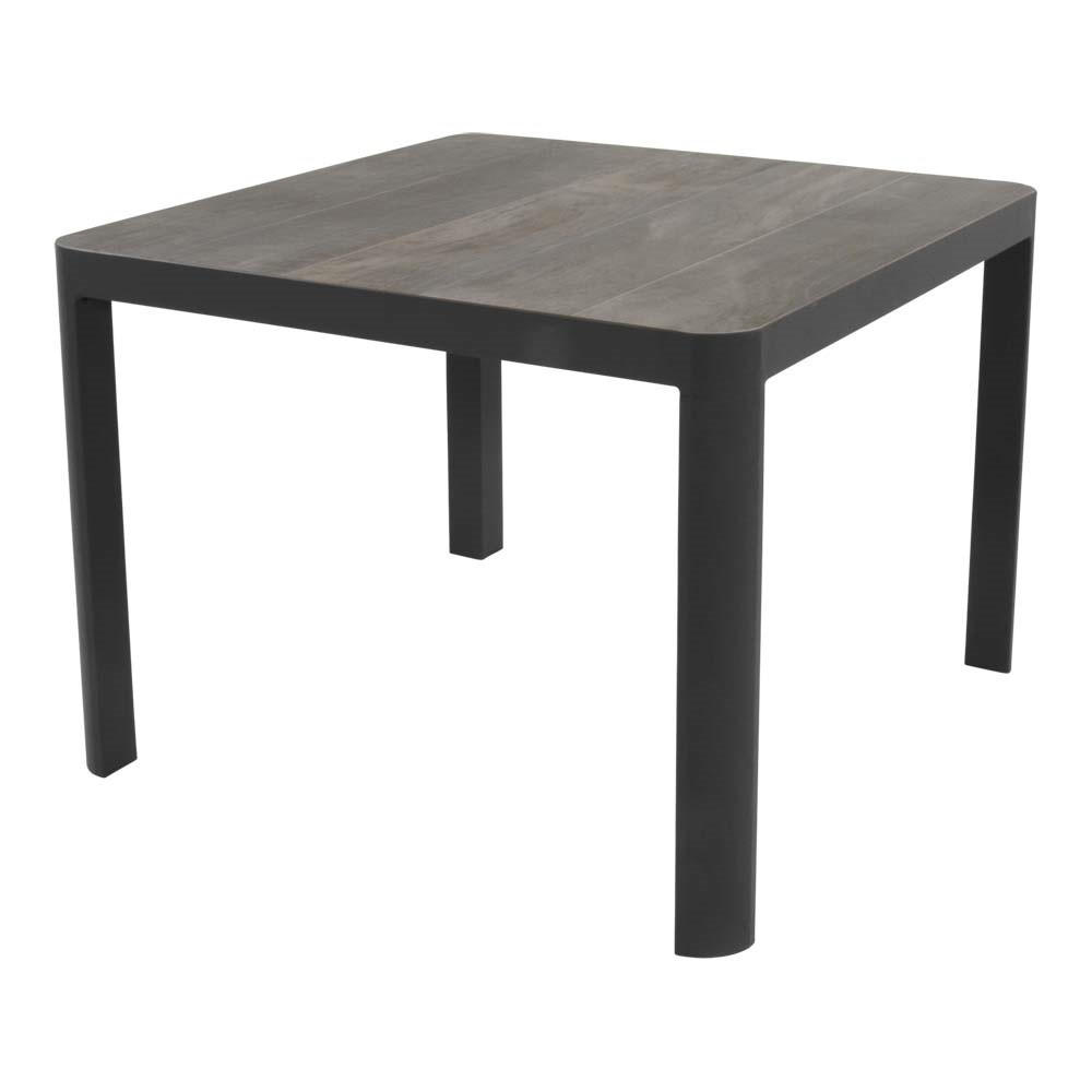 GARTENTISCH Castilla - Anthrazit - 100/100/74 cm - Dunkelgrau, Metall (100/100/74cm) - Lesli Living
