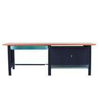 WERKBANK Buffalo Wood mit 1x Schublade und Schrank HxBxT 86,5 x 210 x 75 cm Traglast 1000 kg Anthrazit - Anthrazit, Metall (210/86.5/75cm) - PROREGAL