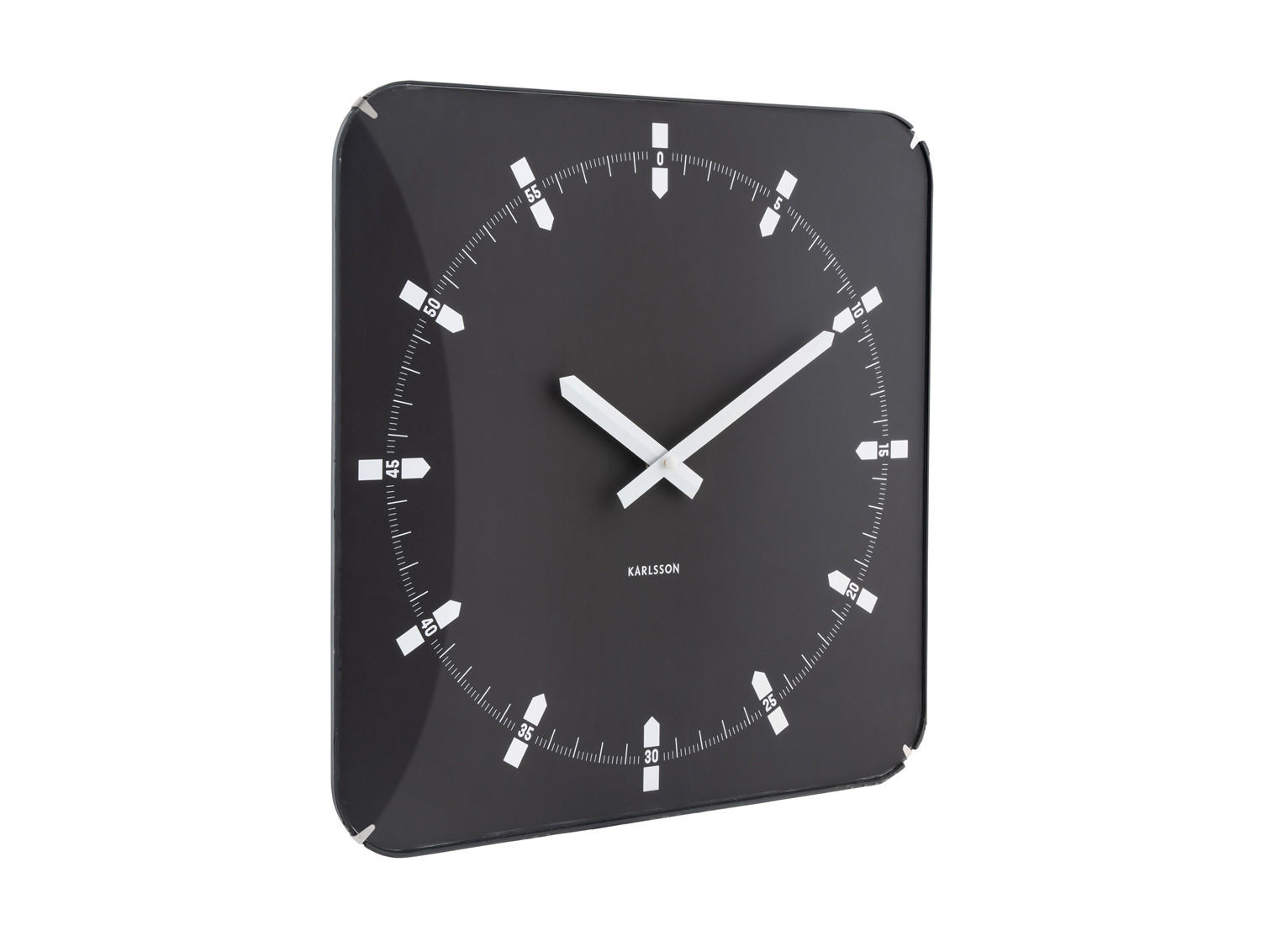 WANDUHR Sucinto Dome Schwarz 4.5/35/35 cm - Schwarz, Kunststoff (35/35/4.5cm) - Karlsson