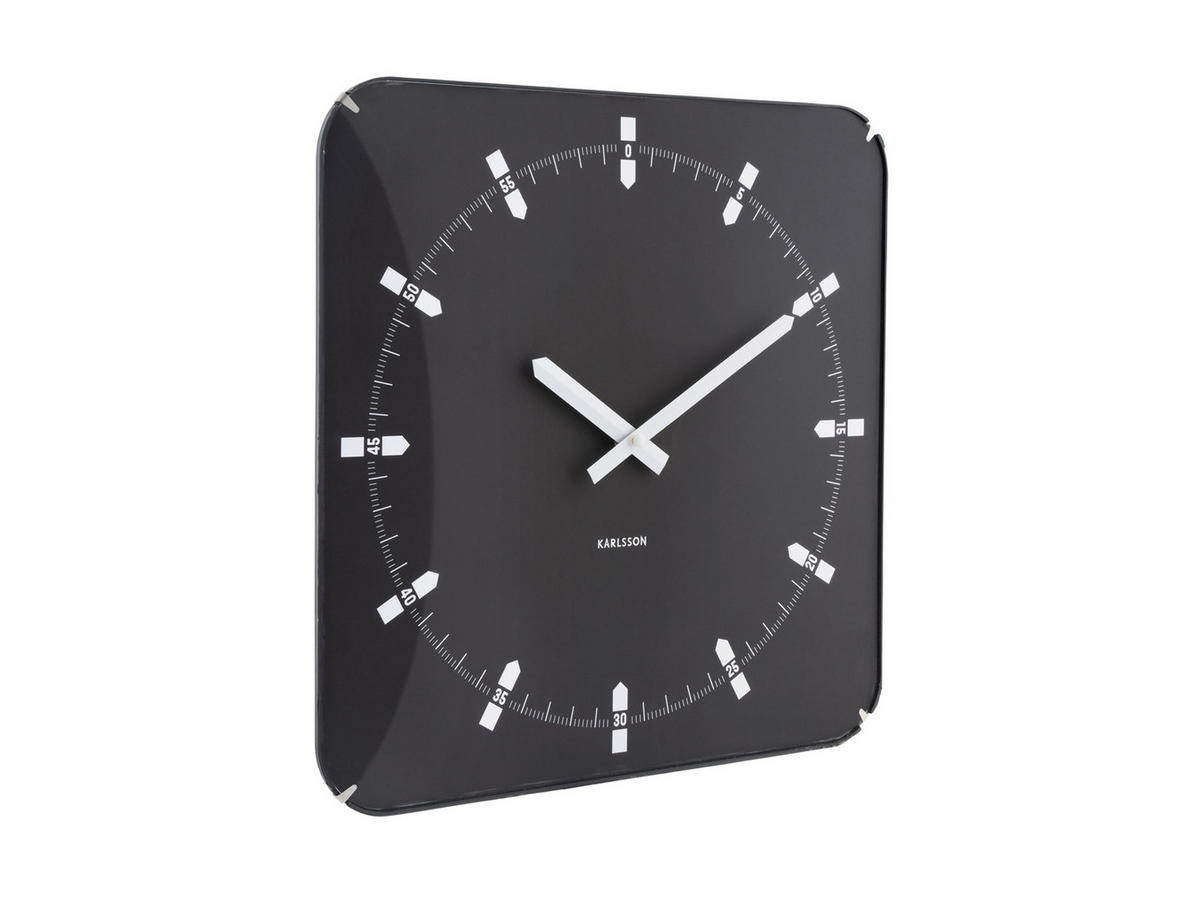 WANDUHR Sucinto Dome Schwarz 4.5/35/35 cm - Schwarz, Kunststoff (35/35/4.5cm) - Karlsson