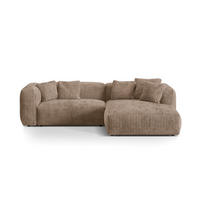 ECKSOFA modular rechts Martina aus Cord eichel 2 Sitzplätze - Rotbraun, Textil (176/283cm) - Micadoni