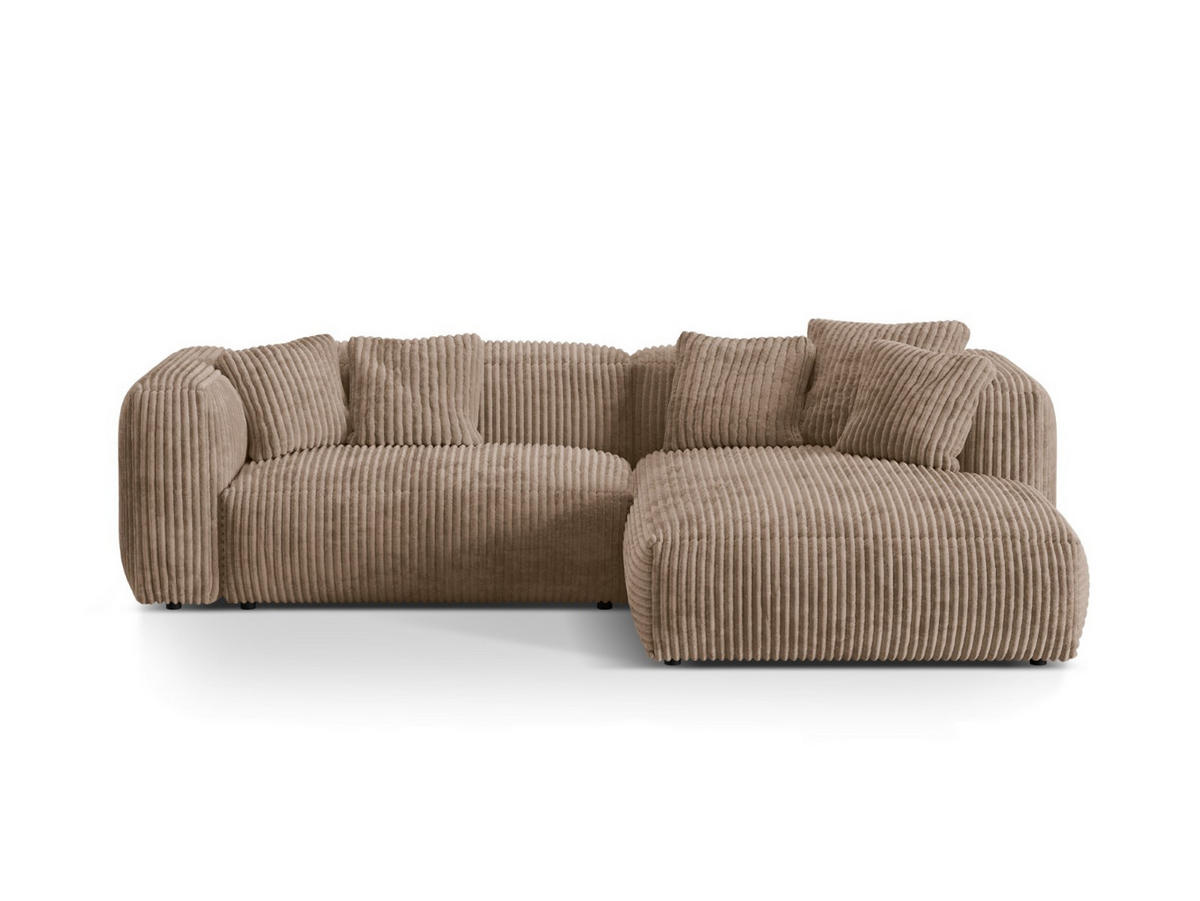 ECKSOFA modular rechts Martina aus Cord eichel 2 Sitzplätze - Rotbraun, Textil (176/283cm) - Micadoni