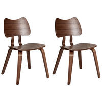 ESSZIMMERSTUHL 2er-Set Dunkelbraun Diana - Dunkelbraun, Holz (53/81/56cm) - Beliani