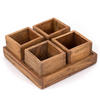 KISTEN-SET Cubo 5-tlg. Massivholz 01 natur-vintage - Naturfarben, Holz (4cm) - DESIGN DELIGHTS
