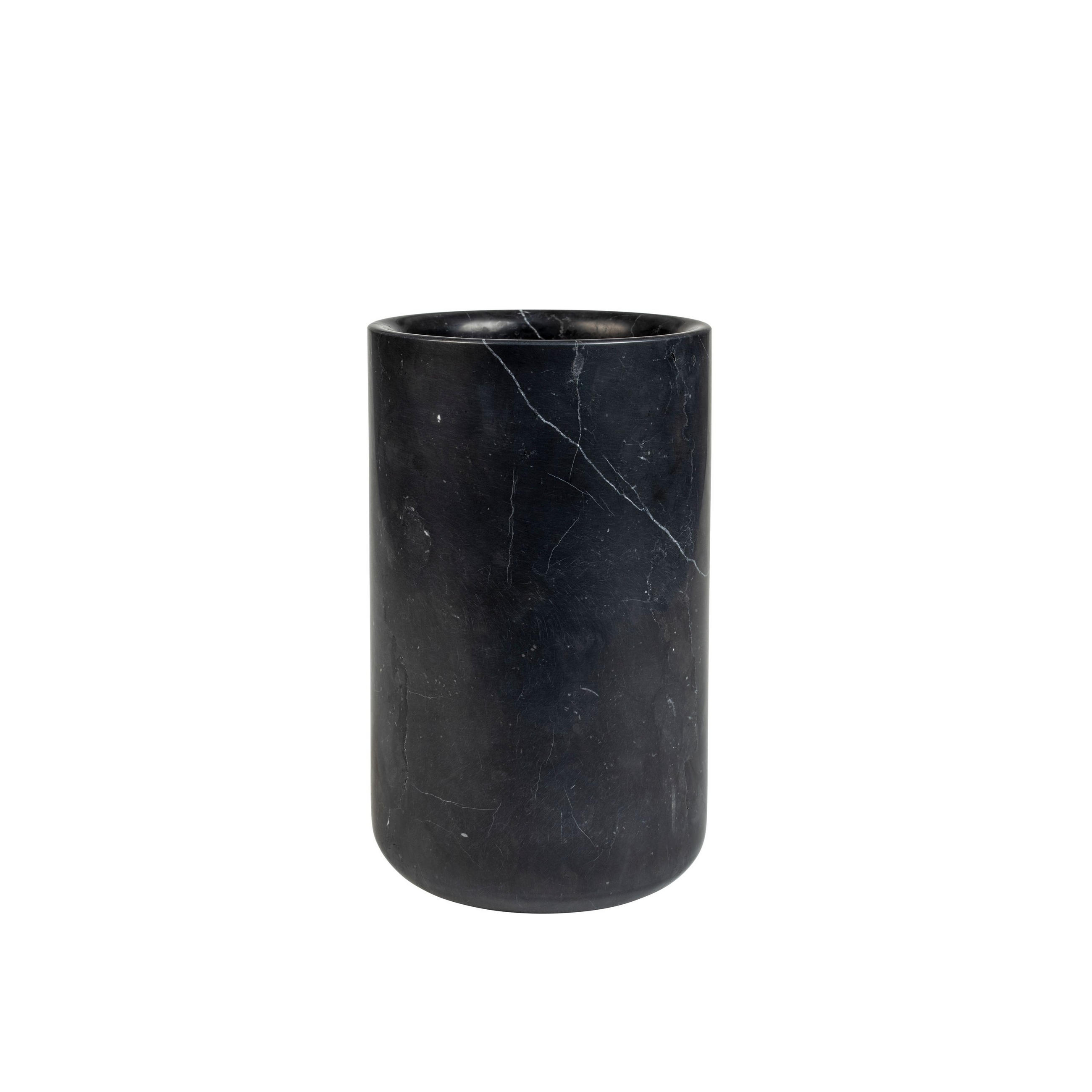 VASE Fajen Schwarz - Schwarz, Stein (25cm) - Zuiver